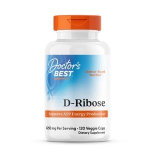 D-рибоза, D-Ribose with BioEnergy Ribose, Doctor's Best, з BioEnergy Ribose, 850 мг, 120 веганських капсул (170 мг у капсулі)
