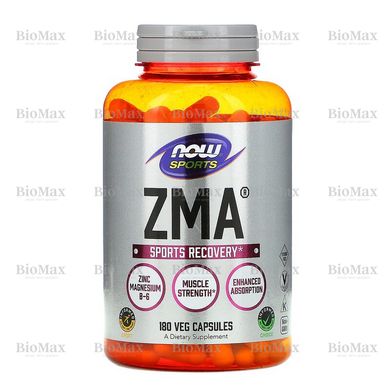 Комплекс ZMA, Восстановление после физических упражнений, Now Foods, 180 капсул
