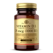 Витамин D3 (холекальциферол), Vitamin D3, Solgar, 25 мкг (1000 МЕ), 90 таблеток