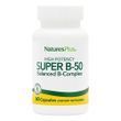 Комплекс витаминов B-50, Super B-50, Nature's Plus, 60 вегетарианских капсул