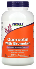 Кверцетин і бромелайн (Quercetin Bromelain), Now Foods, 240 вегетаріанських капсул
