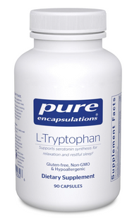 Триптофан, l-Tryptophan, Pure Encapsulations, 1000 мг, 90 капсул