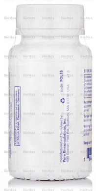 Фолат, Folate with Metafolin, Pure Encapsulations, 1000 мг, 90 капсул