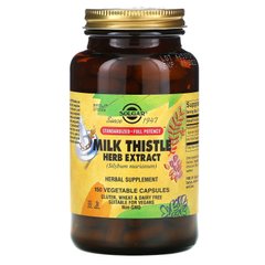 Экстракт расторопши, Milk Thistle Herb Extract, Solgar, 150 капсул