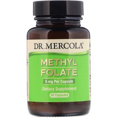 Метилфолат, Folate, Dr. Mercola, 5000 мкг, 30 капсул