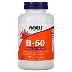 Витамины группы В, B-50, Now Foods, 250 капсул