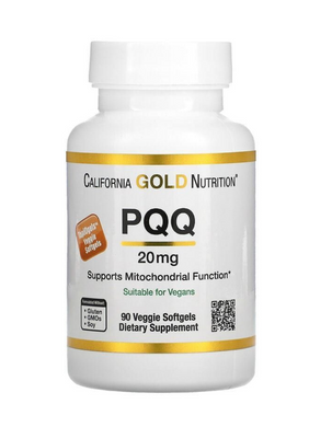 Пірролохінохінон, PQQ, California Gold Nutrition, 20 мг, 90 вегетаріанських гелевих капсул