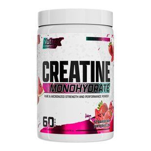 Креатин моногидрат, Creatine Monohydrate, Nutrex, вкус клубники и арбуза, 5 г, 390 г