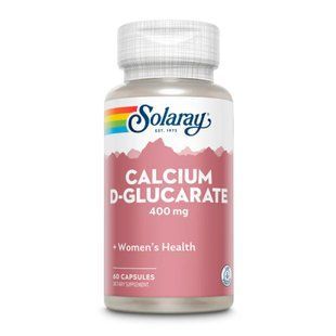 Кальцій D-глюкарат, Calcium D-Glucarate, Solaray, 400 мг, 60 капсул