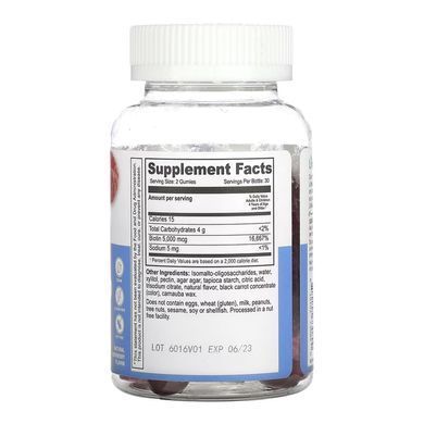 Биотин для детей, Kids Biotin Gummies, Lifeable, вкус клубники, 5000 мкг, 60 жевательных конфет