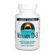 Вітамін D3, Vitamin D-3, Source Naturals, 2000 МО (50 мкг), 200 капсул