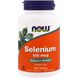 Селен, Selenium, Now Foods,100 мкг, 250 таблеток