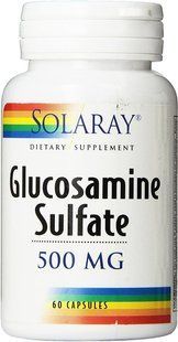 Глюкозамін сульфат, Glucosamine Sulfate, Solaray, 500 мг, 60 капсул