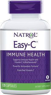 Вітамін C для імунітету, Easy-C, Natrol, 500 мг, 120 капсул