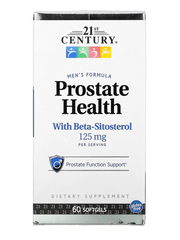 Добавка для здоров'я передміхурової залози, з бета-ситостеролом,, Prostate Health with Beta-Sitosterol, 21st Century, 125 мг, 60 гелевих капсул