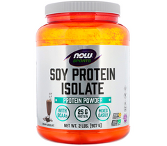 Изолят соевого белка, Soy Protein Isolate, шоколад, NOW Foods, Sports, 907 г