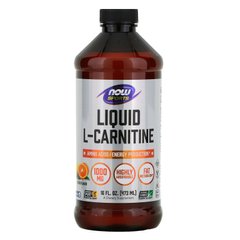 L-карнитин в жидкой форме, с цитрусовым ароматом, Liquid L-Carnitine, Now Foods, 1000 мг, 473 мл