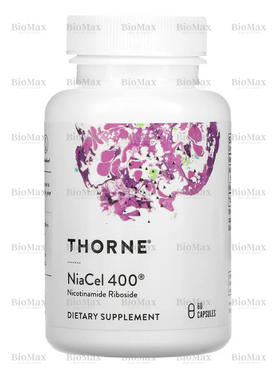 Нікотинамід рибозид, NiaCel 400, Thorne Research, 60 капсул