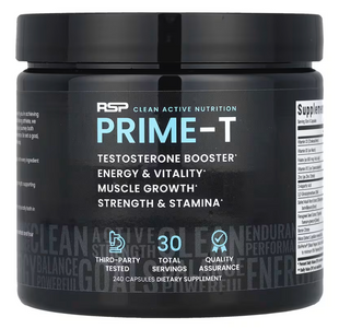 Усилитель тестостерона, RSP Nutrition, Prime-T, 120 таблеток