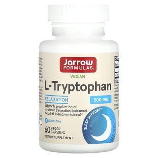 Триптофан (L-Tryptophan), Jarrow Formulas, 500 мг, 60 капсул