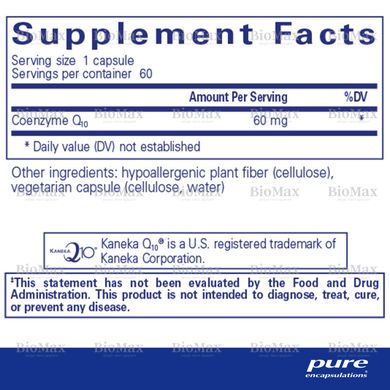 Коензим Q10, CoQ10, Pure Encapsulations, 60 мг, 120 капсул
