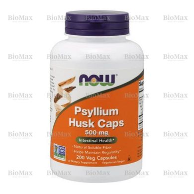 Подорожник, Psyllium Husk, Now Foods, 500 мг, 200 капсул