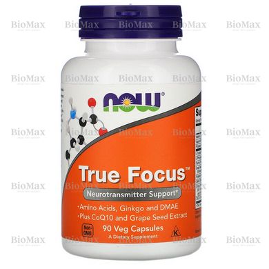 Вітаміни для пам'яті, True Focus, Now Foods, 90 капсул