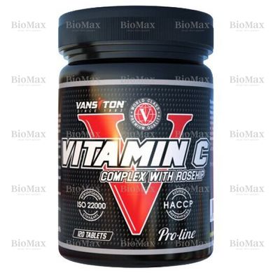 Вітамін С з шипшиною, Vitamin C with Rose Hips, Vansiton, 500 мг, 120 таблеток (Україна)