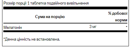 Мелатонін подвійного вивільнення, Melatonin Dual-Release, Swanson, 3 мг, 60 таблеток