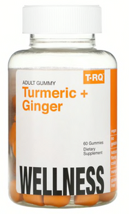 Куркума + імбир та манго, Turmeric + Ginger, Mango, T-RQ, 60 жувальних таблеток