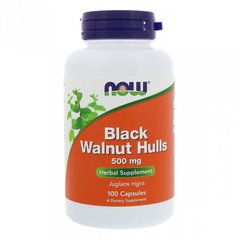 Чорний горіх, Black Walnut, Now Foods, 500 мг, 100 капсул