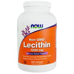Лецитин, Lecithin, Now Foods, 1200 мг, 400 капсул