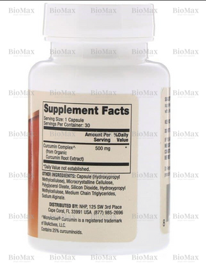 Куркумін, Curcumin Advanced, Dr. Mercola, 500 мг, 30 капсул