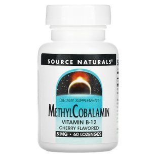 Вітамін В12 (метилкобаламін), MethylCobalamin, Source Naturals, вишня, 5 мг, 60 жувальних таблеток