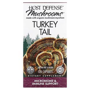 Траметес різнокольоровий, Turkey Tail, Fungi Perfecti, Host Defense, підтримка імунітету, 120 вегетаріанських капсул