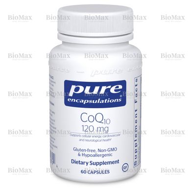 Коензим Q10, CoQ10, Pure Encapsulations, 120 мг, 60 капсул