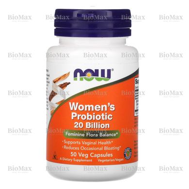 Женский пробиотик, Womens Probiotic, Now Foods, 20 млрд КОЕ 50 капсул