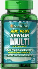 Мультивитамины и минералы 50+ без железа, ABC Plus Senior Multi, Puritan's Pride, 120 капсул