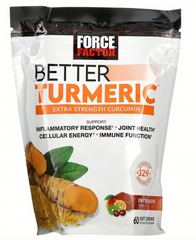 Куркумин с повышенной силы действия с фруктами, Force Factor, Better Turmeric, 60 жевательных таблеток
