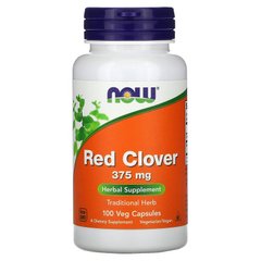 Красный клевер, Red Clover, Now Foods, 375 мг 100 капсул