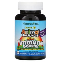 Детские витамины для иммунитета, Kids Immune Source of Life Animal Parade, Nature's Plus, тропические ягоды, 90 таблеток
