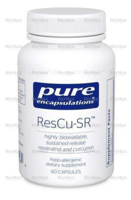 Ресвератрол и куркумин (ResCu-SR), Pure Encapsulations, 100 мг/50 мг 60 капсул
