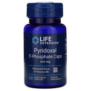 Вітамін В6 (піридоксаль 5'-фосфат), Pyridoxal 5'-Phosphate, Life Extension, 100 мг, 60 капсул
