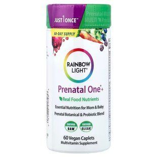 Мультивітаміни для вагітних, Prenatal One, Rainbow Light, поживні речовини з натуральних продуктів, 60 веганських каплет