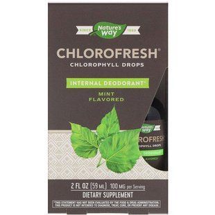 Жидкий хлорофилл, Chlorophyll Drops, Nature's Way, капли со вкусом мяты, 59 мл