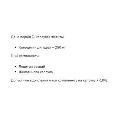 Кверцетин, Quercetin, Stark Pharm, 250 мг, 60 капсул