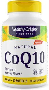 Коензим Q10, CoQ10 (Kaneka Q10), Healthy Origins, підтримує здоров'я серця та клітинну енергію, 300 мг, 30 гелевих капсул
