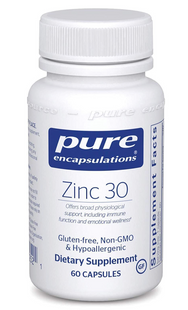 Цинк пиколинат, Zinc, Pure Encapsulations, 30 мг, 60 капсул