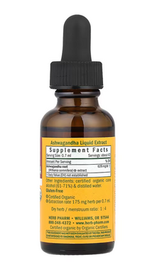Ашваганда, Herb Pharm, 833 мг, 30 мл