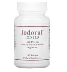 Йод, йодид калію, Iodoral, Iodine/Potassium Iodide, Optimox Corporation, 12,5 мг, 180 таблеток